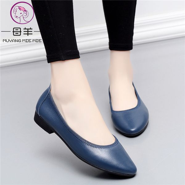 muyang ballet flats 2019 genuine leather flat shoes woman pointed toe casual work shoes women flats loafers size 34-42, Black
muyang ballet flats 2019 genuine leather flat shoes woman pointed toe casual work shoes women flats loafers size 34-42, Black