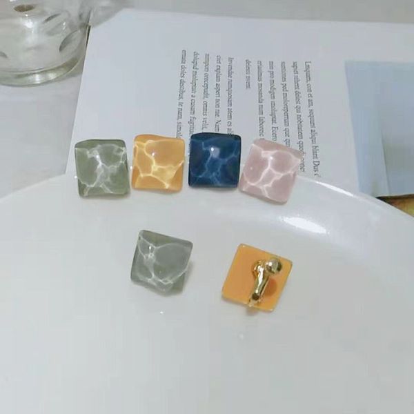 s925 silver earrings japanese and korean earrings women's water ripple ear clip hipster girls' multicolor resin earrings, Golden
s925 silver earrings japanese and korean earrings women's water ripple ear clip hipster girls' multicolor resin earrings, Golden