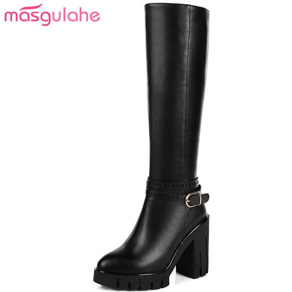 masgulahe knee high boots delicate skid resistance genuine leather boots buckle zipper winter for womens shoes classic, Black
masgulahe knee high boots delicate skid resistance genuine leather boots buckle zipper winter for womens shoes classic, Black