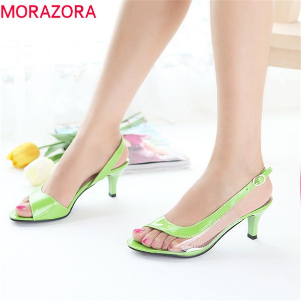 morazora 2019 new arrival women sandals buckle pu+pvc summer shoes stiletto high heels shoes woman elegant prom shoes woman, Black
morazora 2019 new arrival women sandals buckle pu+pvc summer shoes stiletto high heels shoes woman elegant prom shoes woman, Black