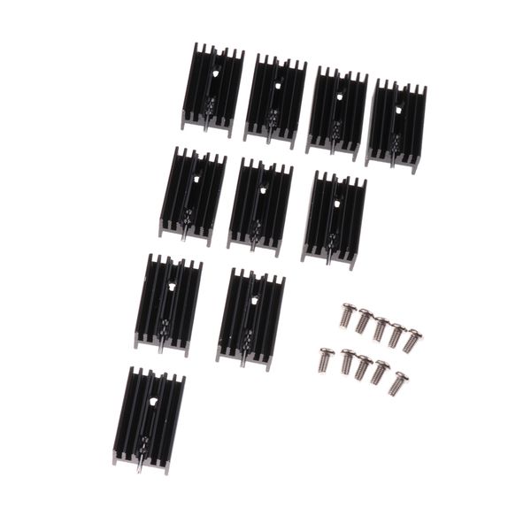 10 pcs 15x11x25mm aluminum heat sink for to-220 mosfet transistors black
10 pcs 15x11x25mm aluminum heat sink for to-220 mosfet transistors black