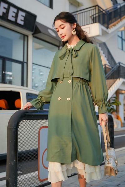 windbreaker female 2020 trench coat for women midi long outerwear vintage bow-knot french retro slim coats, Tan;black
windbreaker female 2020 trench coat for women midi long outerwear vintage bow-knot french retro slim coats, Tan;black