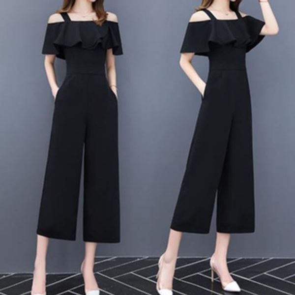 strapless rompers womens jumpsuit temperament thin chiffon combinaison femme pure color ruffles overalls female summer ae227, Black;white
strapless rompers womens jumpsuit temperament thin chiffon combinaison femme pure color ruffles overalls female summer ae227, Black;white