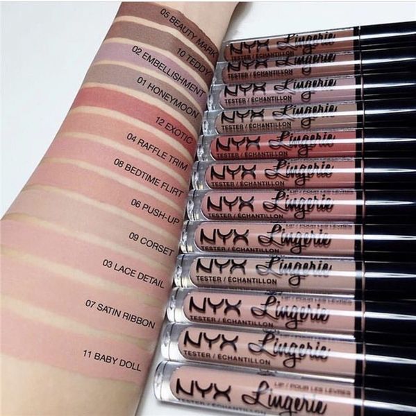 selling nyx lingerie matte liquid lipgloss lipstick longlasting lips makeup lips 12 colors 12pcs
selling nyx lingerie matte liquid lipgloss lipstick longlasting lips makeup lips 12 colors 12pcs