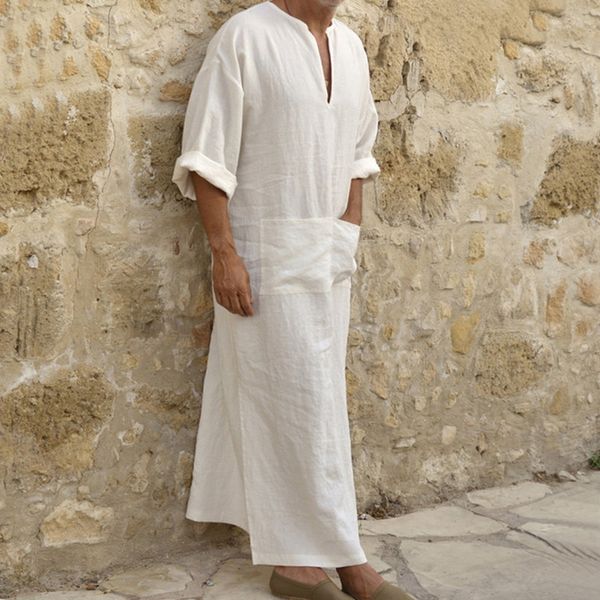 plus size shirt nice fashion cotton and linen button plain robes casual loose long sleeves male pocket arab muslim men shirt, White;black
plus size shirt nice fashion cotton and linen button plain robes casual loose long sleeves male pocket arab muslim men shirt, White;black