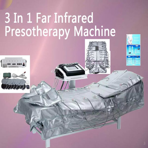 3 in 1 ems far infrared pressotherapy electric muscle stimulation sauna air pressure pressotherapy body slimming lymph drainage machine
3 in 1 ems far infrared pressotherapy electric muscle stimulation sauna air pressure pressotherapy body slimming lymph drainage machine