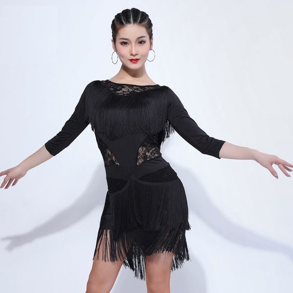 d0830 latin dancing dress latin dance wear women's tassels dancing costumes dress profession exercise clothing performance wear, Black;red
d0830 latin dancing dress latin dance wear women's tassels dancing costumes dress profession exercise clothing performance wear, Black;red