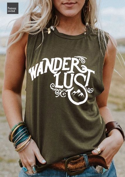 new women tank summer sleeveless wanderlust tee letter print o neck tank female army green tank ladies tee, White
new women tank summer sleeveless wanderlust tee letter print o neck tank female army green tank ladies tee, White