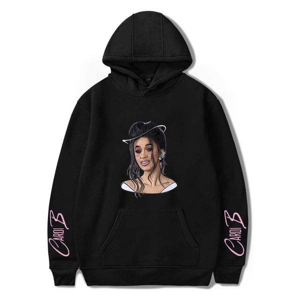 female solo rap artist s cardi b hooded black classic girl's sweatshirt hiphop fashion slim all-match cozy hoody cotton
female solo rap artist s cardi b hooded black classic girl's sweatshirt hiphop fashion slim all-match cozy hoody cotton