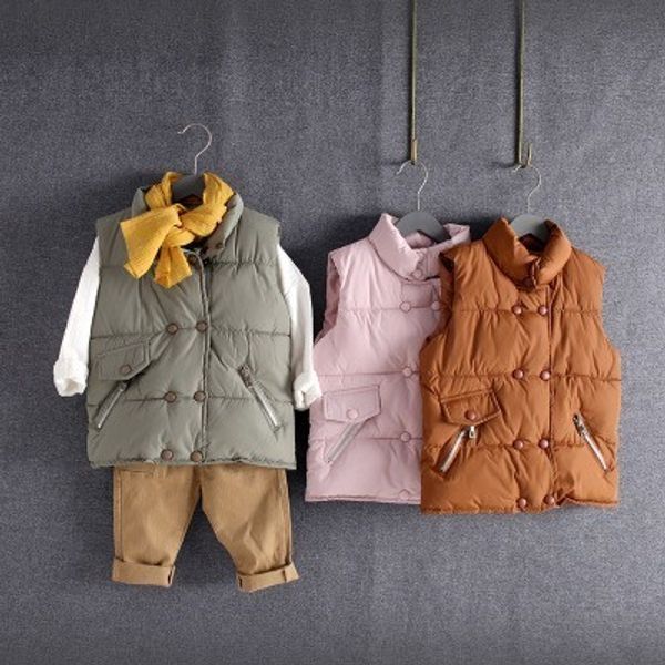 3 4 5 6 7 years baby vest double breasted down cotton waistcoat fashion warm winter jacket for girls boy outerwear kids clothing, Blue
3 4 5 6 7 years baby vest double breasted down cotton waistcoat fashion warm winter jacket for girls boy outerwear kids clothing, Blue