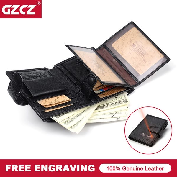 gzcz genuine leather men wallet male purse p holder vintage small coin purse clamp for money portomonee engraving name, Red;black
gzcz genuine leather men wallet male purse p holder vintage small coin purse clamp for money portomonee engraving name, Red;black