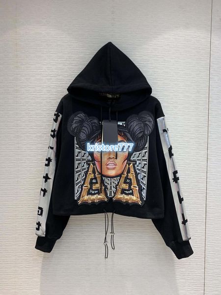 2020 women's luxury design vintage prints on jersey jogging hooded sweatshirts pullover shirts girl runway oversized loose print jacket, Black
2020 women's luxury design vintage prints on jersey jogging hooded sweatshirts pullover shirts girl runway oversized loose print jacket, Black