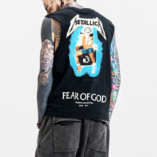 t-shirt 3d summer mens sleeveless tee fg harajuku embroidery cotton vest, White;black