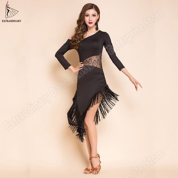 women dance samba dress long sleeves fringes latin dresses party ballroom costume tassel lace clothes skirt, Black;red
women dance samba dress long sleeves fringes latin dresses party ballroom costume tassel lace clothes skirt, Black;red