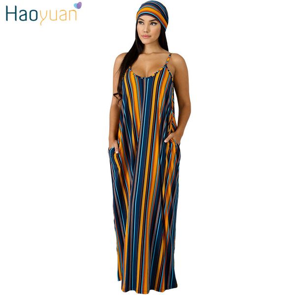 haoyuan plus size long maxi dress women striped print boho bohemian beach dress spaghetti strap bandage club party dresses, Black;gray
haoyuan plus size long maxi dress women striped print boho bohemian beach dress spaghetti strap bandage club party dresses, Black;gray