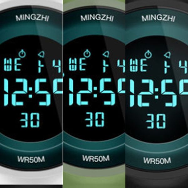mingzhi student luminous electronic sports electronic watch boy waterproof led luminous simple fashion men's watch, Blue
mingzhi student luminous electronic sports electronic watch boy waterproof led luminous simple fashion men's watch, Blue