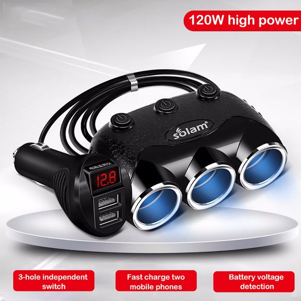 cigarette lighter car cigarette lighter usb car charger switch lcd multi-function mobile phone charger 3 holes usb socket
cigarette lighter car cigarette lighter usb car charger switch lcd multi-function mobile phone charger 3 holes usb socket