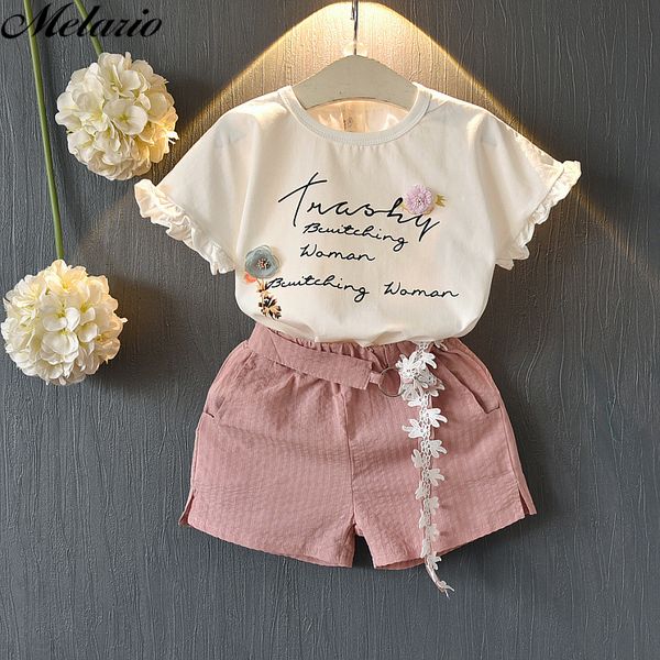 melario casual girls clothing sets summer floral t-shirt shorts suit 2pcs kids clothes set new sleeveless girls boutique outfits y200525, White
melario casual girls clothing sets summer floral t-shirt shorts suit 2pcs kids clothes set new sleeveless girls boutique outfits y200525, White