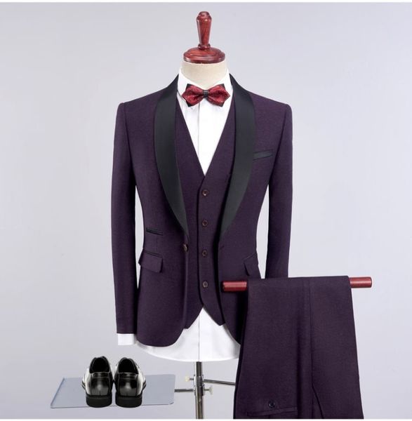2020 purple slim fit men suits wedding groom tuxedos 3 pieces (jacket+pants+vest) bridegroom suits man prom wear blazer, Black;gray
2020 purple slim fit men suits wedding groom tuxedos 3 pieces (jacket+pants+vest) bridegroom suits man prom wear blazer, Black;gray