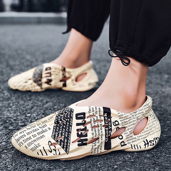 men's hole shoes men's sandals tide slippers thick bottom non-slip sandals and slippers summer word drag beach, Black
men's hole shoes men's sandals tide slippers thick bottom non-slip sandals and slippers summer word drag beach, Black