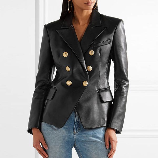 women's leather & faux womens autumn winter double breasted black coats female casual turn down collar slim pu jacket
women's leather & faux womens autumn winter double breasted black coats female casual turn down collar slim pu jacket
