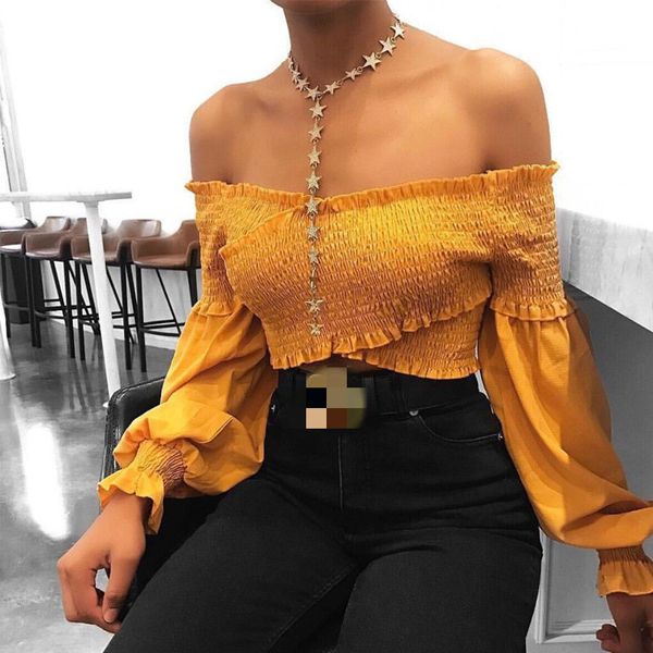 high elastic half flare sleeve slash neck stripe crop 2020 summer women fashion chiffon t shirts t-shirts, White
high elastic half flare sleeve slash neck stripe crop 2020 summer women fashion chiffon t shirts t-shirts, White