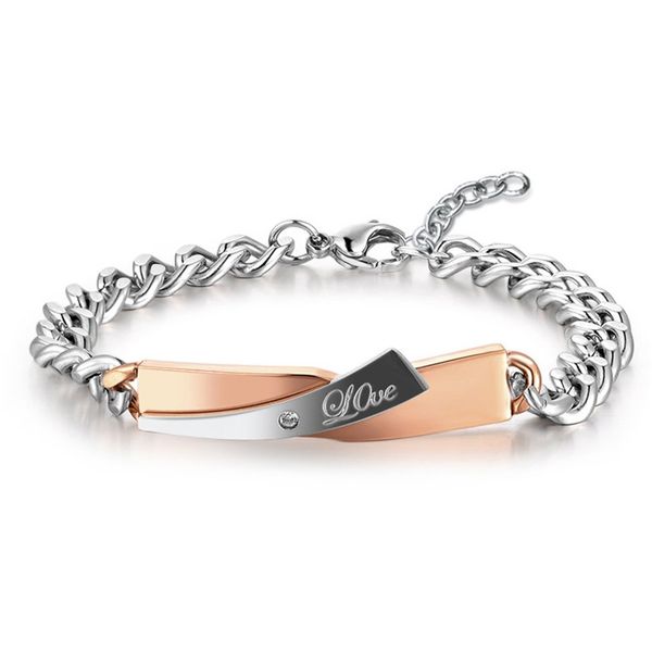 couple bracelet fashion titanium steel bracelet valentine's day present fine jewelry birthday gift, Black
couple bracelet fashion titanium steel bracelet valentine's day present fine jewelry birthday gift, Black