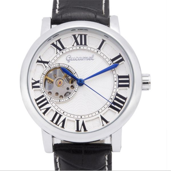designer men's leather watch round alloy hollow automatic mechanical men's watch stainless steel belt waterproof fashion men, Slivery;brown
designer men's leather watch round alloy hollow automatic mechanical men's watch stainless steel belt waterproof fashion men, Slivery;brown
