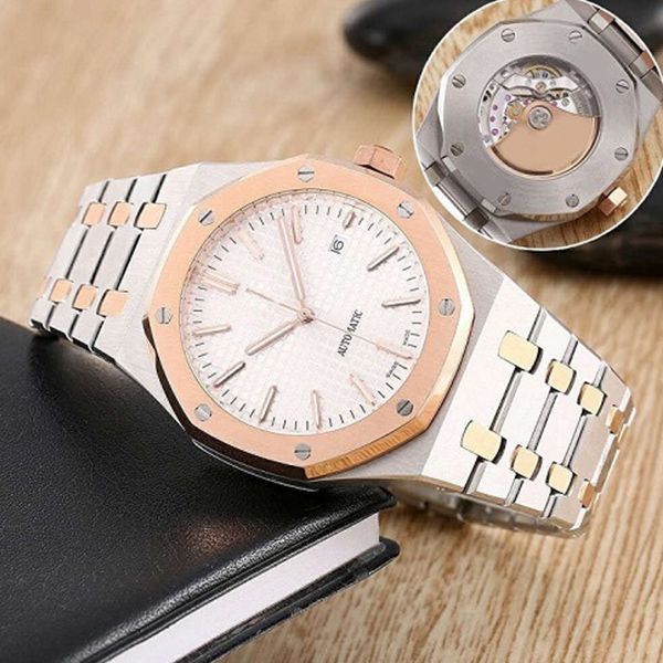 13 colors mens modern mechanical automatic watch 41mm gold auto date watch sapphire fashion casual waterproof luminous watches men watch, Slivery;brown
13 colors mens modern mechanical automatic watch 41mm gold auto date watch sapphire fashion casual waterproof luminous watches men watch, Slivery;brown