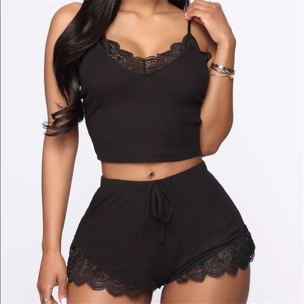women summer underwear lace cotton pajamas set clothes v neck shorts ladies lingerie bathrobe sleepwear pajama suit, Blue;gray
women summer underwear lace cotton pajamas set clothes v neck shorts ladies lingerie bathrobe sleepwear pajama suit, Blue;gray