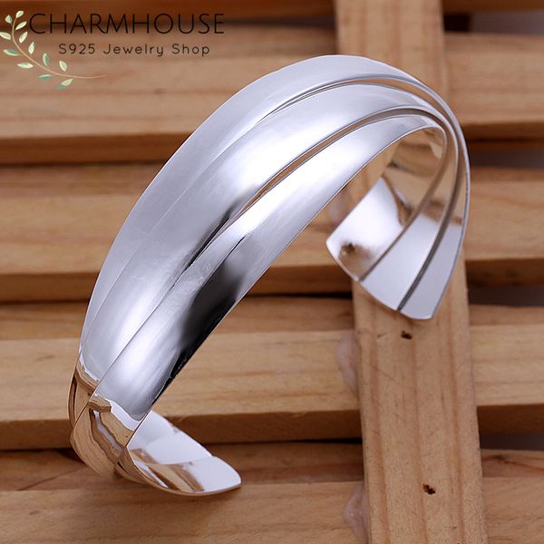 charmhouse 925 silver bangles for women twist cuff bangle & bracelet wristband pulseira femme wedding jewelry accessories bijoux, Black
charmhouse 925 silver bangles for women twist cuff bangle & bracelet wristband pulseira femme wedding jewelry accessories bijoux, Black