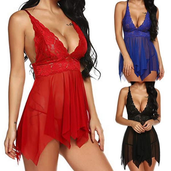 backless lingerie lace women's sleepwear erotic nightdress new mesh nightgowns, Black;red
backless lingerie lace women's sleepwear erotic nightdress new mesh nightgowns, Black;red