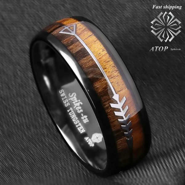 8mm black dome tungsten ring 2 style wood arrow wedding band amen jewelry, Golden;silver
8mm black dome tungsten ring 2 style wood arrow wedding band amen jewelry, Golden;silver