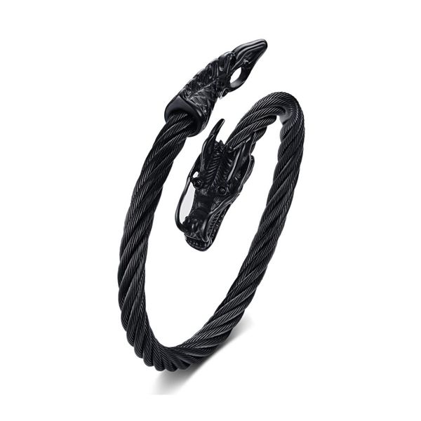 new trendy hip-hop tide men's rope bangles 2019 stainless steel silver adjustable bracelets for men jewelry gift party, Black
new trendy hip-hop tide men's rope bangles 2019 stainless steel silver adjustable bracelets for men jewelry gift party, Black
