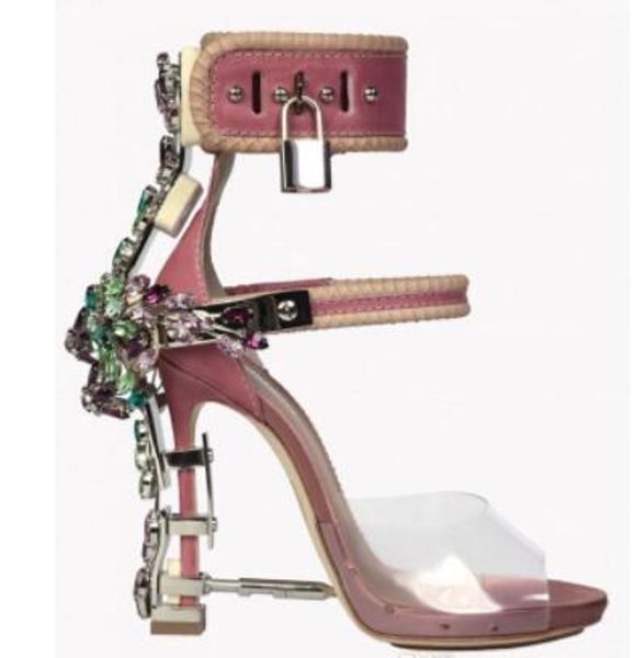 summer high heel crystal designer shoe women pvc high heel 2019 padlock ankle strap rhinestone sandals, Black
summer high heel crystal designer shoe women pvc high heel 2019 padlock ankle strap rhinestone sandals, Black