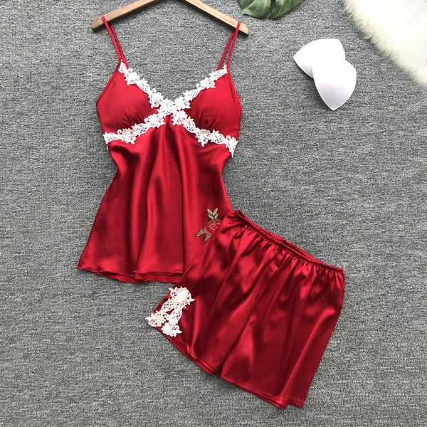 women pajama set lingerie lace sleepwear satin pajama sets women cute cami and short babydoll nightwear pijama mujer@5, Black;red
women pajama set lingerie lace sleepwear satin pajama sets women cute cami and short babydoll nightwear pijama mujer@5, Black;red