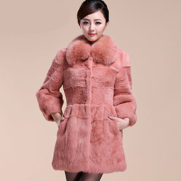 2018 new arrival real fur coat outerwear women 3/4 sleeve warm fur jackets and coats with natural fox collar, Black
2018 new arrival real fur coat outerwear women 3/4 sleeve warm fur jackets and coats with natural fox collar, Black