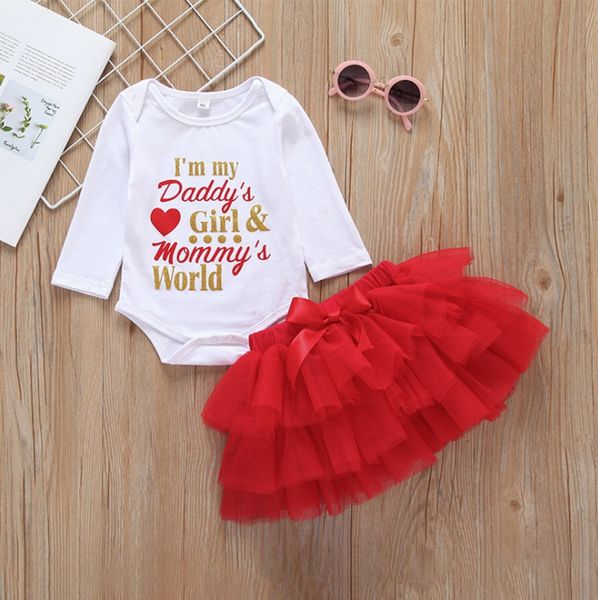 baby girls outfits letter printed kids romper red skirts 2pcs sets girl net skit suits children clothes summer kids clothing dhw2538, White
baby girls outfits letter printed kids romper red skirts 2pcs sets girl net skit suits children clothes summer kids clothing dhw2538, White