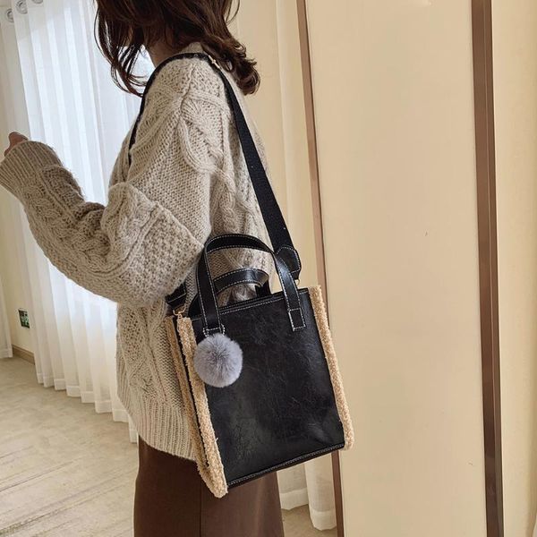 durable pu leather fleece splicing color handbags fur ball ornaments shoulder bag fashion women pompom crossbody bags
durable pu leather fleece splicing color handbags fur ball ornaments shoulder bag fashion women pompom crossbody bags