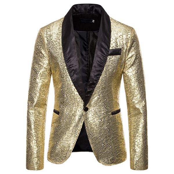 shiny gold floal jacquard blazer men 2019 autumn new slim fit one button mens suit blazer jacket party wedding tuxedo blazers stage singer, White;black
shiny gold floal jacquard blazer men 2019 autumn new slim fit one button mens suit blazer jacket party wedding tuxedo blazers stage singer, White;black