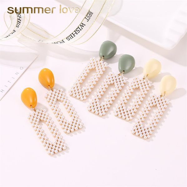 2019 candy colored imitation pearl geometric dangle earrings for women fashion lovely stud earrings jewelry gift, Golden;silver
2019 candy colored imitation pearl geometric dangle earrings for women fashion lovely stud earrings jewelry gift, Golden;silver