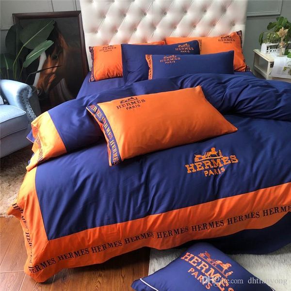 navy orange color mix bedding sets new wedding decorations brand design horse embroidery bedding suit 4pcs
navy orange color mix bedding sets new wedding decorations brand design horse embroidery bedding suit 4pcs