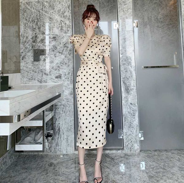 2020 summer print polka dot puff sleeve satin dress woman half sleeve wrap bodycon midi dress ladies slim corset womens dresses, Black;gray
2020 summer print polka dot puff sleeve satin dress woman half sleeve wrap bodycon midi dress ladies slim corset womens dresses, Black;gray