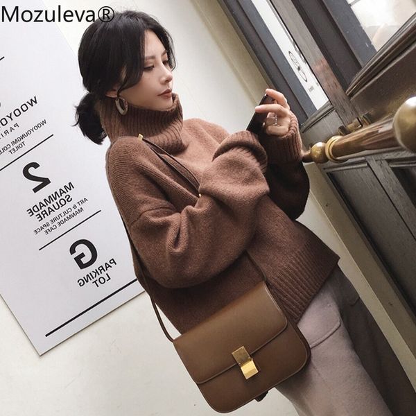 mozuleva women solid turtleneck knitting pullovers 2019 thicken warm loose female sweater jumpers winter knitting femme, White;black
mozuleva women solid turtleneck knitting pullovers 2019 thicken warm loose female sweater jumpers winter knitting femme, White;black