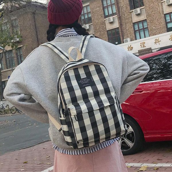 lucky2019 shoulders both winter backpack canvas stripe student a bag travel computer lattice men and women tide
lucky2019 shoulders both winter backpack canvas stripe student a bag travel computer lattice men and women tide