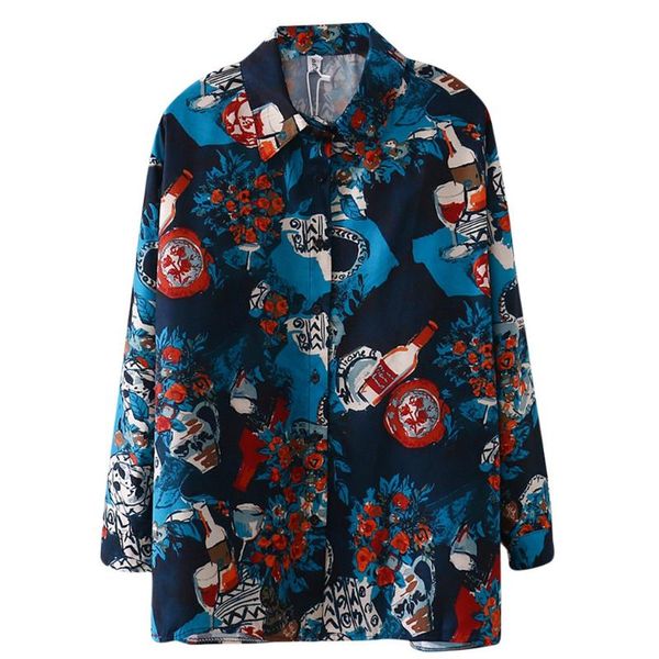 women's blouses & shirts long sleeve blouse women tropical floral print plus size office ladies autumn turn down collar blusas tunic, White
women's blouses & shirts long sleeve blouse women tropical floral print plus size office ladies autumn turn down collar blusas tunic, White