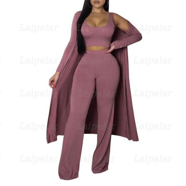 laipelar tracksuit women three-piece suit threaded tight crop wide-leg pants stretch fabric long coat three-piece set, Gray
laipelar tracksuit women three-piece suit threaded tight crop wide-leg pants stretch fabric long coat three-piece set, Gray