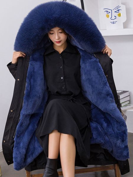 women's fur & faux european style woman real parkas genuine natural liner x long coat female lady winter jacket outerwear cloth xxxl, Black
women's fur & faux european style woman real parkas genuine natural liner x long coat female lady winter jacket outerwear cloth xxxl, Black