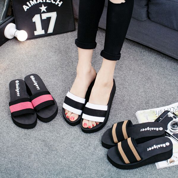 wedges shoes for women platform heels schoenen dames 2020 slippers fashion wedges sandal with platforms summer slippers, Black
wedges shoes for women platform heels schoenen dames 2020 slippers fashion wedges sandal with platforms summer slippers, Black