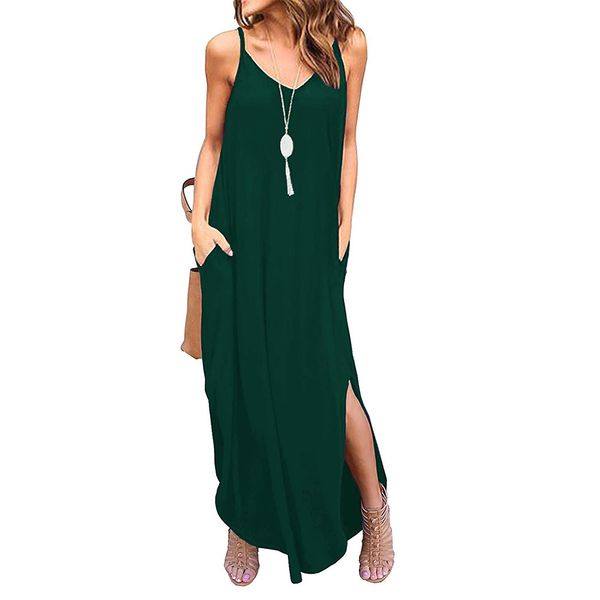 summer sleeveless tank dress women v neck backless solid party bodycon long maxi dress casual loose vestidos plus size 2xl, Black;gray
summer sleeveless tank dress women v neck backless solid party bodycon long maxi dress casual loose vestidos plus size 2xl, Black;gray